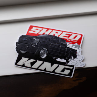 Dieselr Shred King Embossed Sticker
