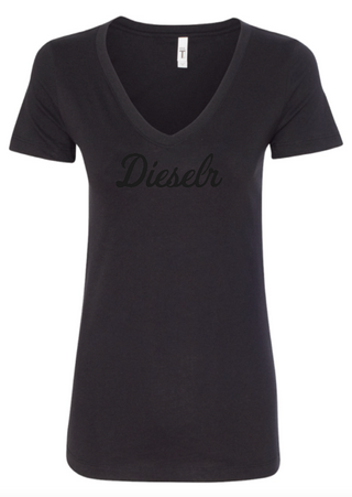 Short Sleeve Dieselr Women's V-Neck